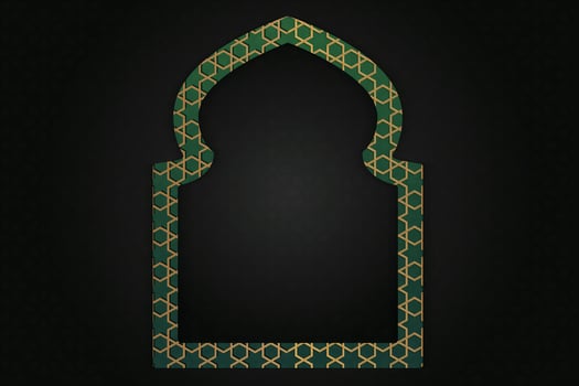 Luxurious Eid al-Fitr, Ramadhan holiday decoration greeting card vector