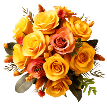 AI generated Beautiful bouquet of roses in full bloom png
