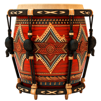 AI generated Musical Heritage Dholki Instrument png