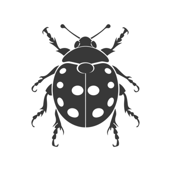 AI generated Silhouette ladybug animal black color only png