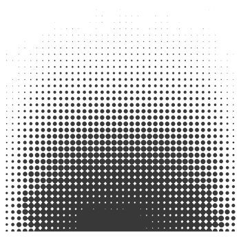 AI generated Silhouette of Halftone gradients with perfectly round black color only png
