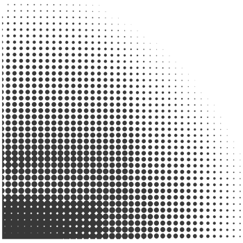 AI generated Silhouette of Halftone gradients with perfectly round black color only png