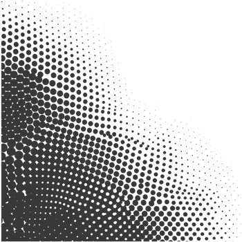 AI generated Silhouette of Halftone gradients with perfectly round black color only png