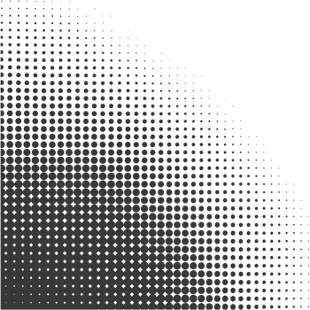 AI generated Silhouette of Halftone gradients with perfectly round black color only png
