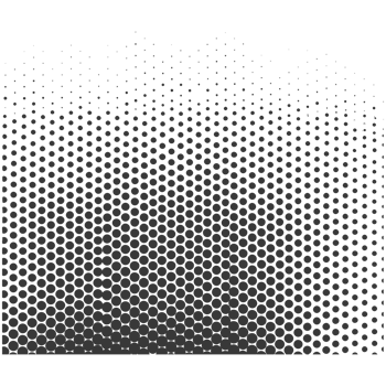 AI generated Silhouette of Halftone gradients with perfectly round black color only png
