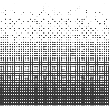 AI generated Silhouette of Halftone gradients with perfectly round black color only png