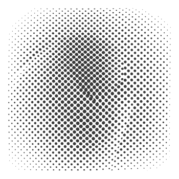 AI generated Silhouette of Halftone gradients with perfectly round black color only png