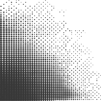 AI generated Silhouette of Halftone gradients with perfectly round black color only png
