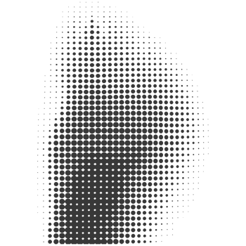 AI generated Silhouette of Halftone gradients with perfectly round black color only png