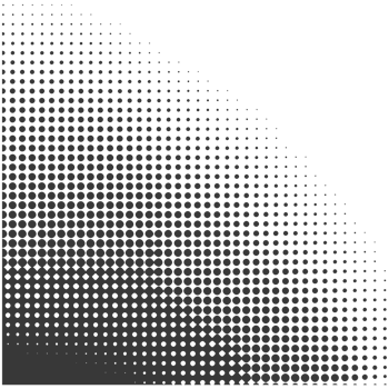 AI generated Silhouette of Halftone gradients with perfectly round black color only png