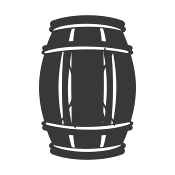 AI generated Silhouette of drum or barrel black color only png
