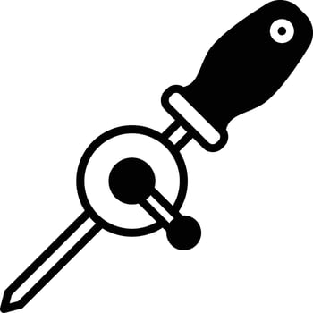 Hand Drill glyph and line vector illustration