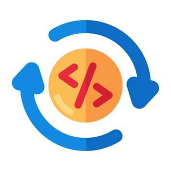 Unique design icon of web coding vector