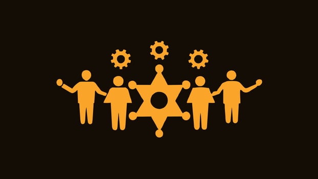Team Work Building Vector Art