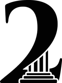 Number 2 Pillar Law Logo vector