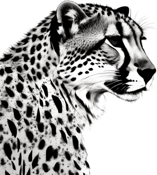 AI generated Close-up painting of a cheetah. png