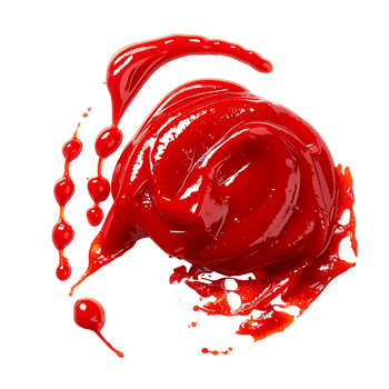AI generated Clear Tomato Sauce Spills Clipart png