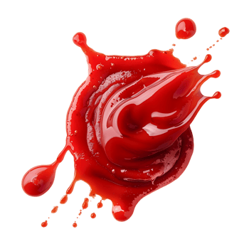 AI generated Dripping Ketchup with Transparent Background png