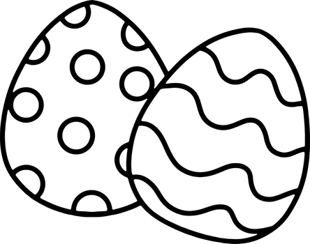 Easter egg outline coloring png