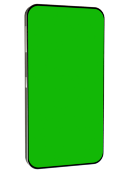 3D Realistic Mobile phone with green screen, cellphone for mock design. png