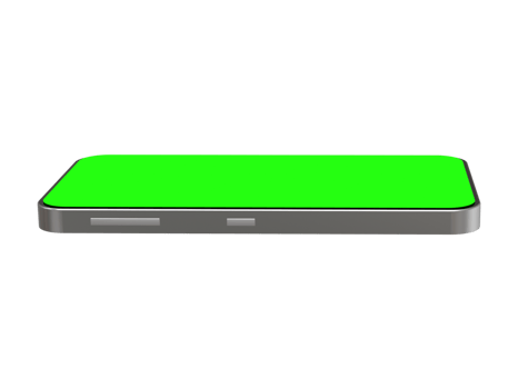 3D Realistic Mobile phone with green screen, cellphone for mock design. png