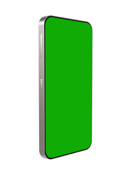 3D Realistic Mobile phone with green screen, cellphone for mock design. png