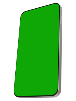 3D Realistic Mobile phone with green screen, cellphone for mock design. png
