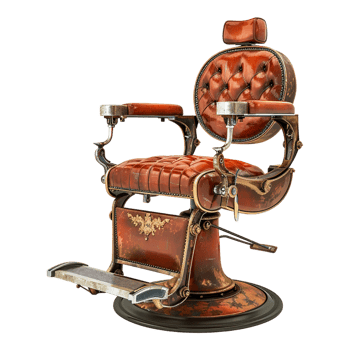 AI generated 3D Rendering of a Barber Hair Cutting Modern Chair on Transparent Background - Ai Generated png