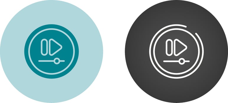 Video Fast Forward Button Vector Icon