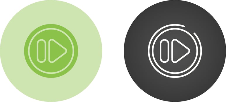 Fast Forward Button Vector Icon
