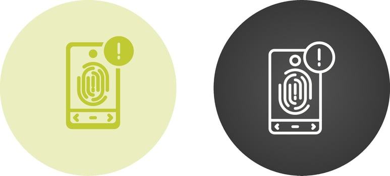 Biometric Identification Vector Icon