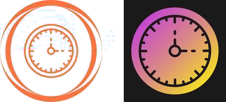 Clock Three Vector Icon