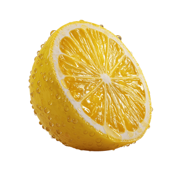 AI generated Lemon slice isolated on white background, Healthy organic natural fresh citrus fruit concept, AI generated, PNG transparent