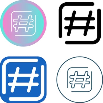 Hashtag Vector Icon