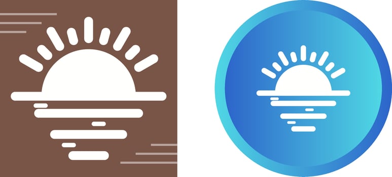 Sunset Vector Icon