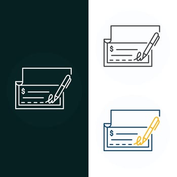 Personal Check Vector Illustration Icon Design
