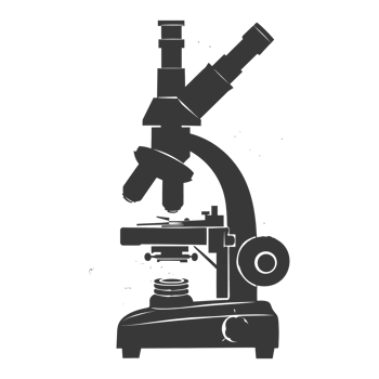 AI generated Silhouette microscope is a laboratory instrument black color only png
