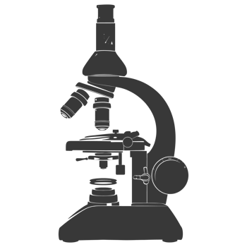 AI generated Silhouette microscope is a laboratory instrument black color only png