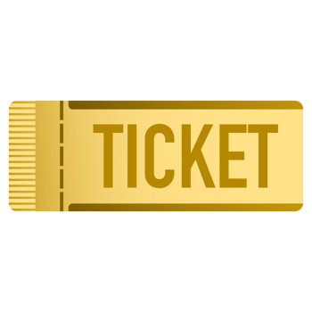 gold ticket icon png