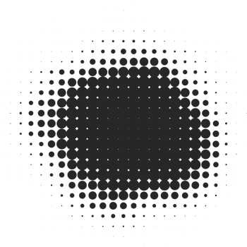 Halftone dotted shape. Paint blob with noisy effect. Abstract splatter circle shape. png