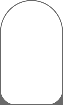 Outline rectangle aesthetic design frame. Minimal modern graphic. Abstract oval arch. Geometric trendy sign. png