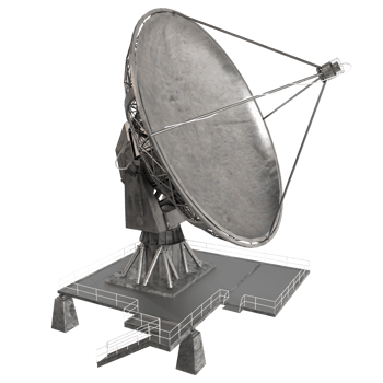Satellite Antenna isolated on transparent png