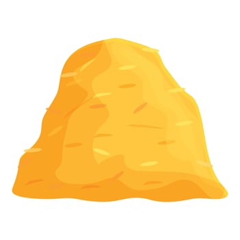 Wheat pile farm food icon cartoon vector. Pig farmer vector