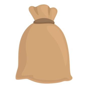 Wheat sack icon cartoon vector. Farm pig food vector