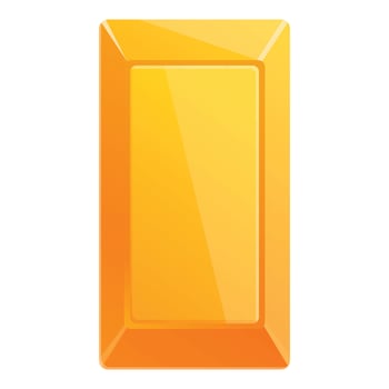 New golden bar icon cartoon vector. Festival coin China vector