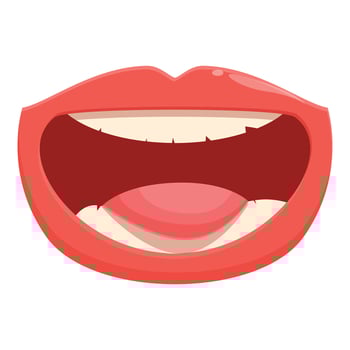 Short word talk icon cartoon vector. Tongue short move vector