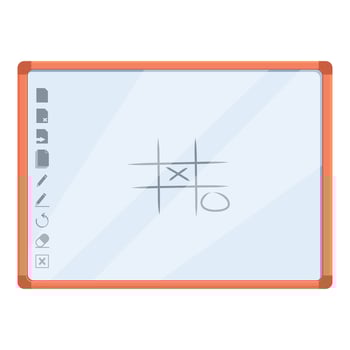 Interactive board game icon cartoon vector. Academic learning vector
