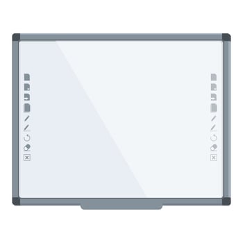 Modern interactive board icon cartoon vector. Media visual vector