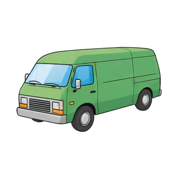 AI generated Long Van Hand Drawn Cartoon Style Illustration png