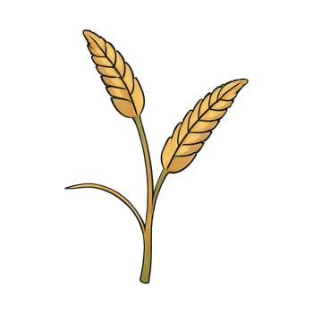 AI generated Barley Hand Drawn Cartoon Style Illustration png